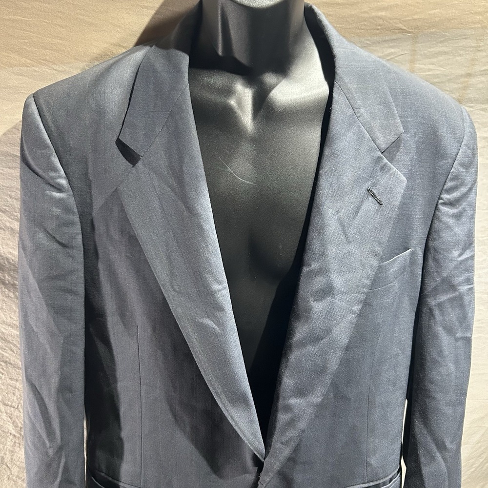 Vintage Cricketeer Mens 44R Charcoal Grey 100% Wool Blazer Suit Jacket USA Made